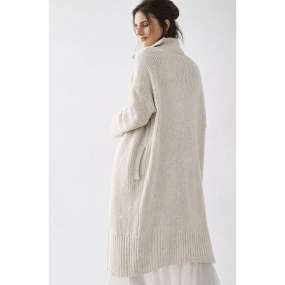 Free People cream ribbed finley maxi cardigan sweater - Picture 8 of 8